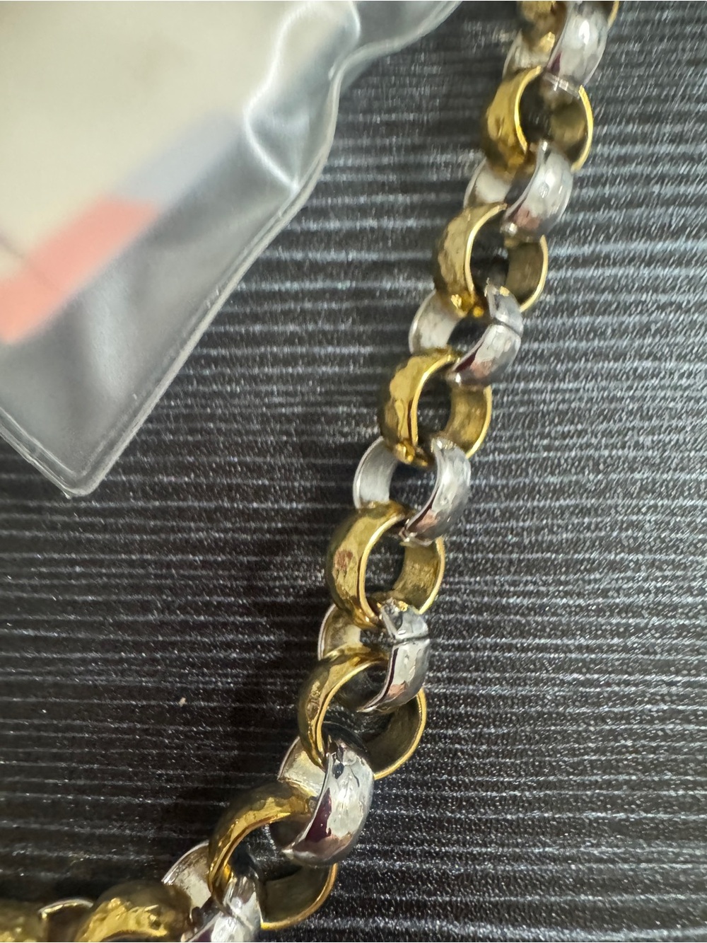 Two-Tone Gold & Silver Chain Necklace - Picture 3 of 3